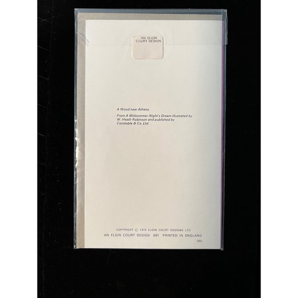 Vintage Elgin Court Designs, illustration W.Heath Robinson blank card, NIP, 1974 - Picture 2 of 2